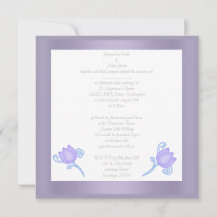 ELEGANT LILAC TULIP WEDING INVITATION INBJUDNINGAR