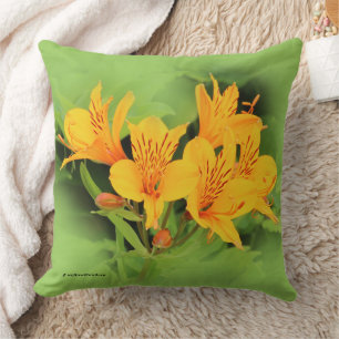 Elegant Lilja av Inka-gul Alstroemeria Kudde