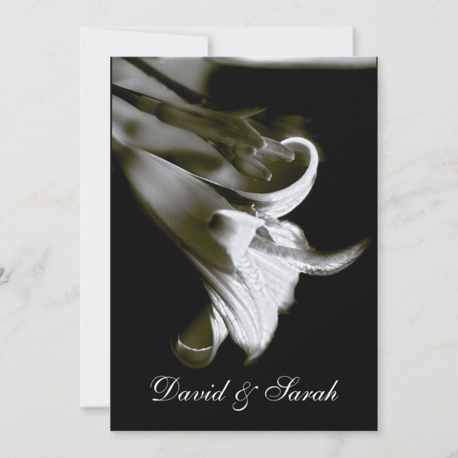 Elegant liljabröllopinbjudan inbjudningar (Framsida)