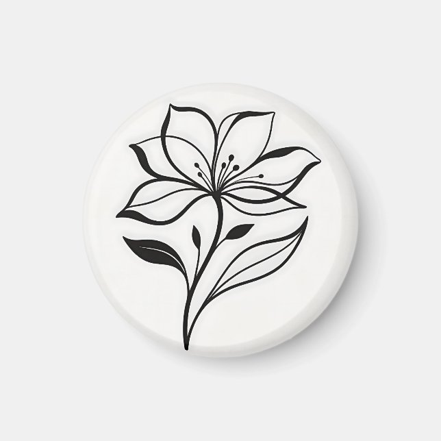 Elegant liljeform silhuett magnet (Framsidan)