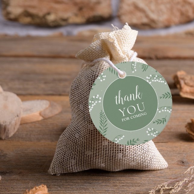 Elegant Liljekonvalj Trädgård Bröllopsfest Gåvor Etiketter (Skapare uppladdad)