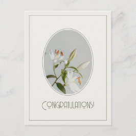 Elegant lilly vintage Congratulations Vykort