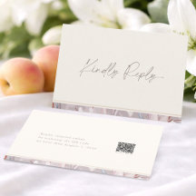 Elegant Lily Bröllops-Svarskort med QR-kod