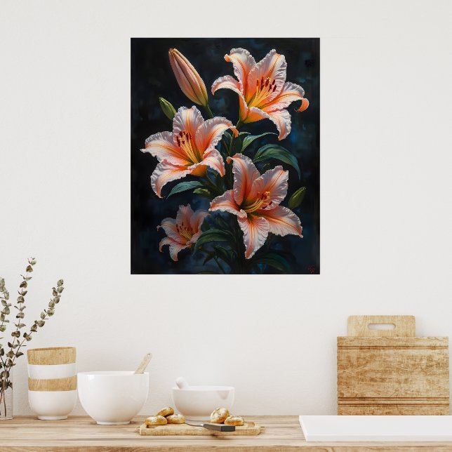 Elegant Lily Flower Art – Premium Prints & Unique  Poster (Kök)