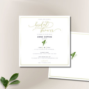 Elegant Lily Guld Calligraphy Möhippa Inbjudningar