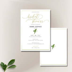 Elegant Lily Valley Guld Calligraphy Möhippa Inbjudningar