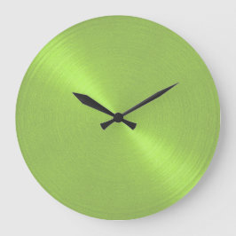 Elegant Lime Green Sheen Stor Klocka