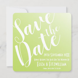 Elegant limegrön Ombre Save The Date Inbjudningar