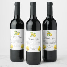 elegant limoncello bröllop tack vattenfärg