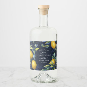 Elegant Limoncello Lemons Spritflaskor Etikett