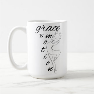 Elegant Line Art Ballerina med citat Mugg