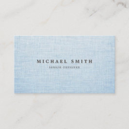 Elegant Linen Texture Business Card Visitkort