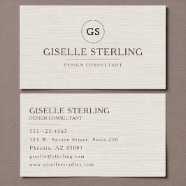 Elegant Linen Visitkort