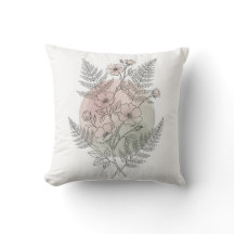 Elegant Linje Konst Rosa Vildros Floral