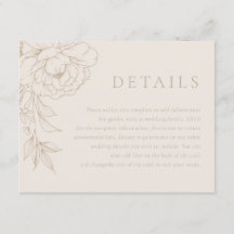 Elegant Linje Konst Vintage Blommig Bröllopsdetalj