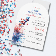 Elegant liten fyrverkeripippa 4 juli Baby Shower