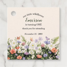 Elegant liten vildblomma 1-års födelsedagsfest