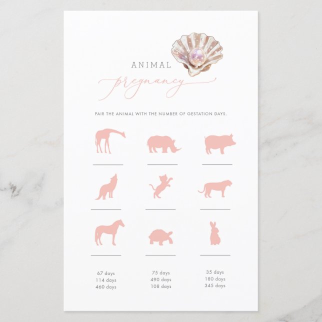 Elegant litet pärl djur graviditet spel (Framsida)