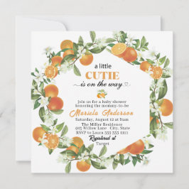 Elegant Little Cutie Citrus Orange WaterCall Inbjudningar