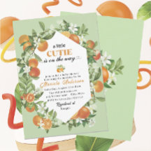Elegant Little Cutie Citrus Orange Watercolor Bab