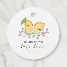 Elegant Little Cutie Lemon Citrus Baby Shower Gåvor Etiketter