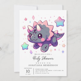 Elegant Little Dinosaur Baby Shower Inbjudningar
