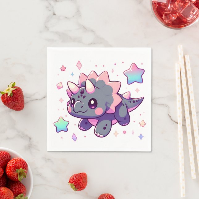 Elegant Little Dinosaur Baby Shower Pappersservett (Insitu)