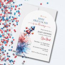 Elegant Little firecracker 4:e juli Baby Shower