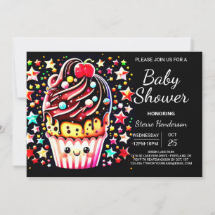 Elegant Little Online Muffin Boy Shower Inbjudningar