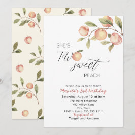 Elegant Little Peach Watercolor Baby Shower Inbjudningar
