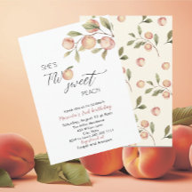 Elegant Little Peach Watercolor Baby Shower