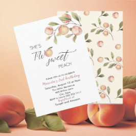 Elegant Little Peach Watercolor Baby Shower Inbjudningar