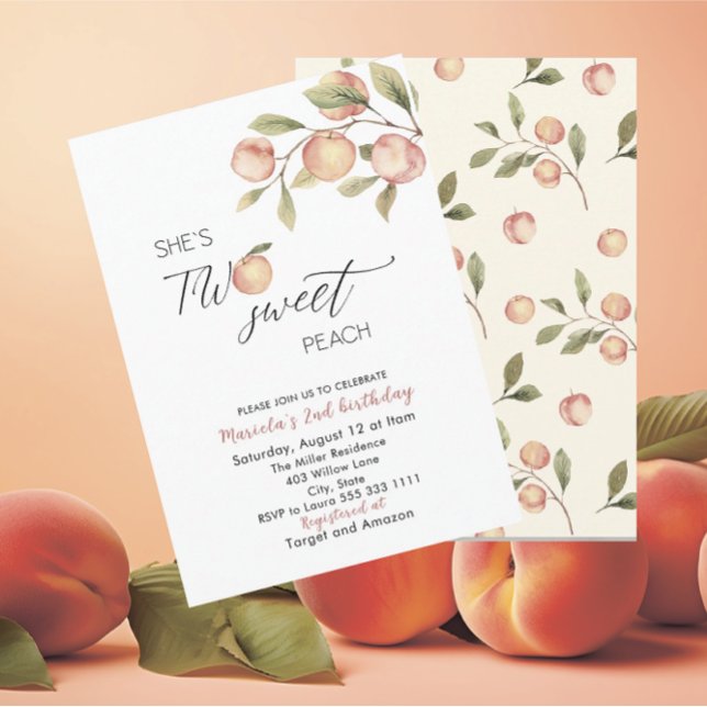 Elegant Little Peach Watercolor Baby Shower Inbjudningar (Skapare uppladdad)