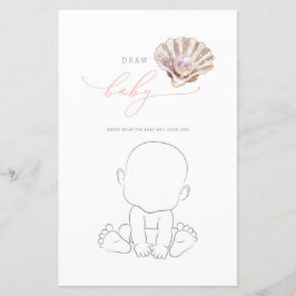Elegant Little Pearl Draw Baby-spelkort