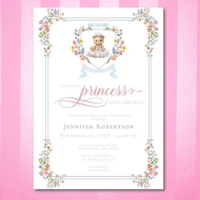 Elegant Little Princess Royal Baby Shower Inbjudningar (Skapare uppladdad)