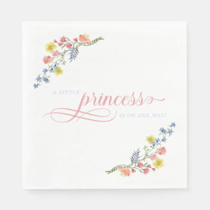 Elegant Little Princess Royal Baby Shower Pappersservett