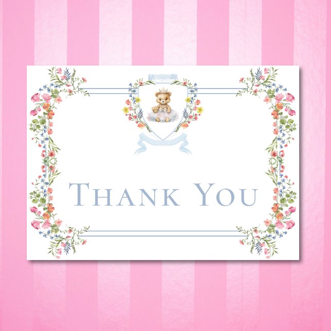 Elegant Little Princess Royal Baby Shower Tack Kort (Skapare uppladdad)