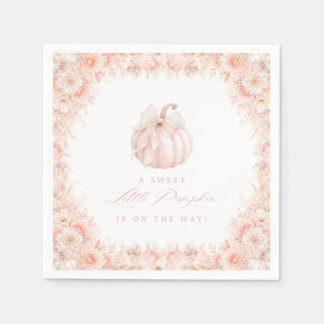 Elegant Little Pumpa Bow Baby Shower Pappersservett