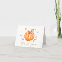 Elegant Little Pumpkin Bow Fall Baby Shower