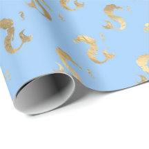 Elegant Little Sjöjungfru Blue och Metallic Guld