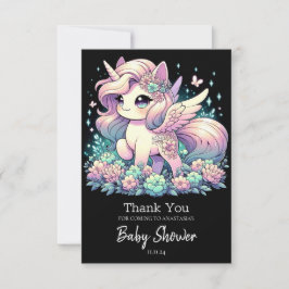 Elegant Little Unicorn Baby Shower Tack Kort