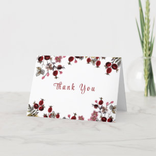 Elegant Little Wildblomberry Baby Shower Tack Kort