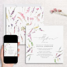 Elegant Little Wildblomskript Baby Shower