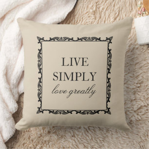 Elegant Live Bara citera Almond Cream Kudde