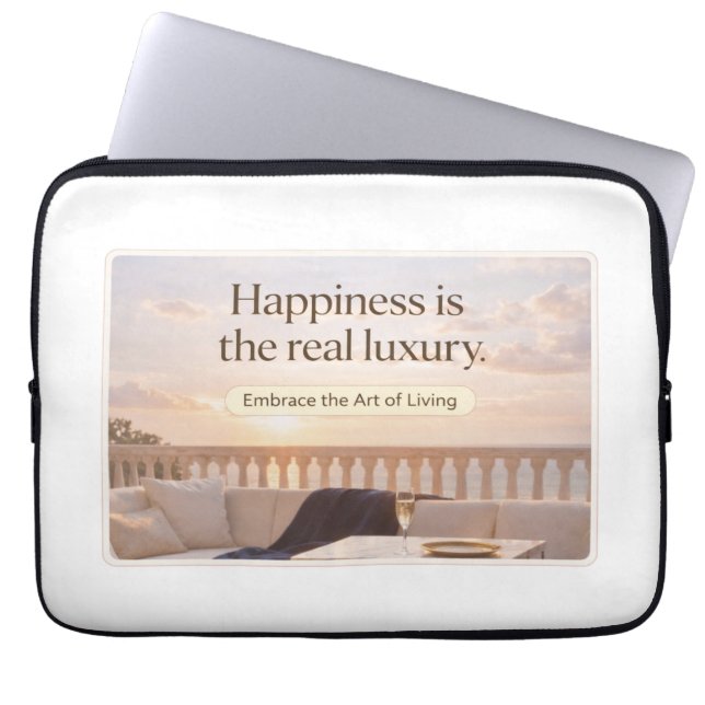 Elegant Livsstil Citat Konst Laptop Fodral (Framsidan)