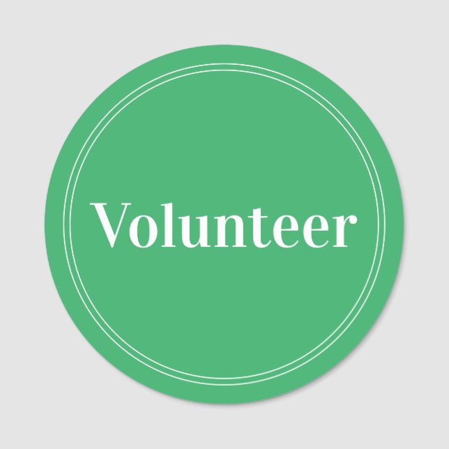 Elegant Ljus Grönt Voluntetic Magnetic Namnbricka (Framsida)