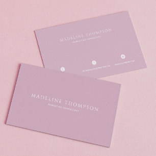 Elegant Ljus Lavendel Minimalistisk Visitkort