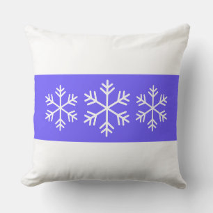 Elegant Ljus Lila Vit Randig Snöflinga Kudde