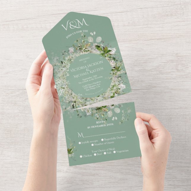 Elegant Ljus & Luftig Ömtålig blommande Bröllop (Avrivbar del)
