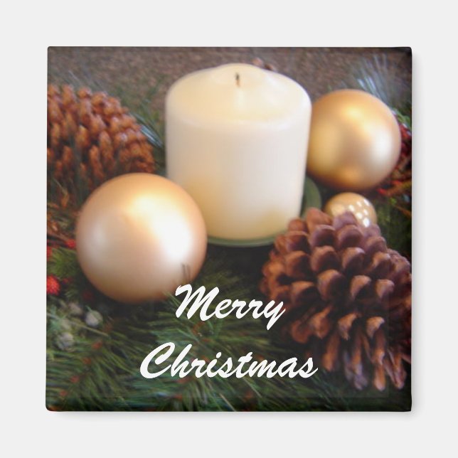 Elegant ljus med Gräs Cones Magnet (Framsidan)